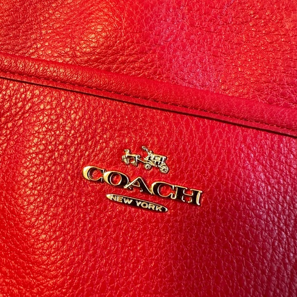 COACH Cherry (and Cheery!) Red Leather Purse - Picture 3 of 12